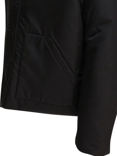 Prada Black Re-nylon Downjacket Wintercoat In Black