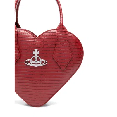Vivienne Westwood Josephine Logo-embellished Croc-effect Leather Shoulder Bag