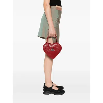 Vivienne Westwood Josephine Logo-embellished Croc-effect Leather Shoulder Bag
