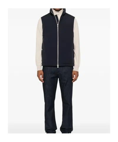 Brunello Cucinelli Zip-fastening Sleeveless Vest In Black