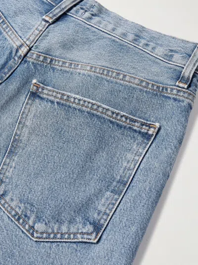 Agolde Low Slung Puddle Straight Leg Jeans In Blue