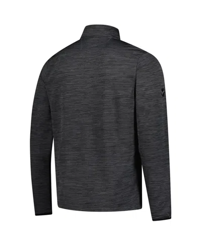 Fanatics Men's Heather Charcoal Chicago Blackhawks Authentic Pro Lightweight Quarter-zip Pullover Hoodie In Black