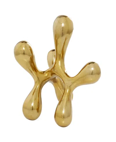 Cosmoliving Aluminum Metal Abstract Decorative Sculpture, 11" X 11"