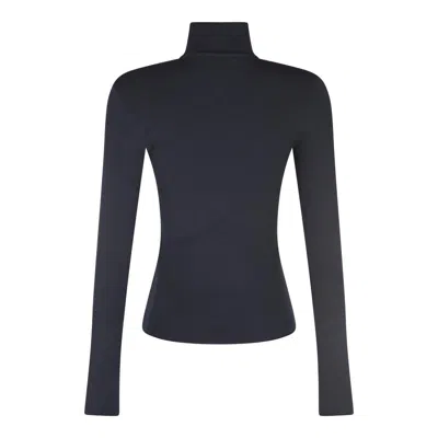 Balenciaga Viscose Nano Bb High Neck Sweater In Blue