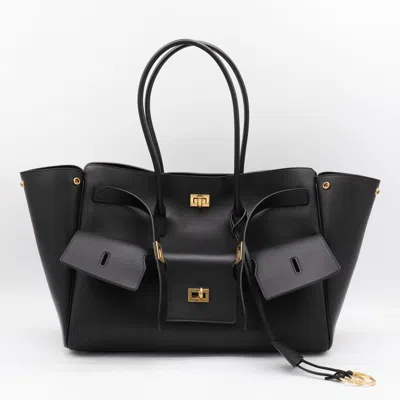 Balenciaga Black Leather Carry All Bel Air Backpack