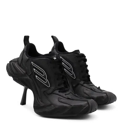 Balenciaga Women Monday Heel Sneakers In Black