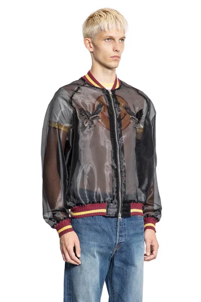 Kapital Sheer Pearl Mosquito Guard Souvenir Jacket In Black