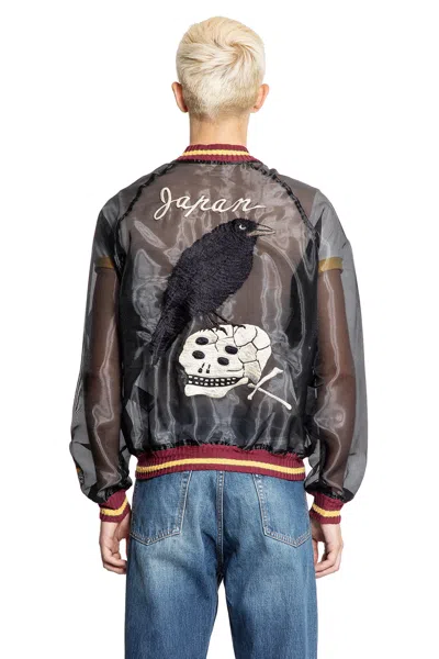 Kapital Sheer Pearl Mosquito Guard Souvenir Jacket In Black