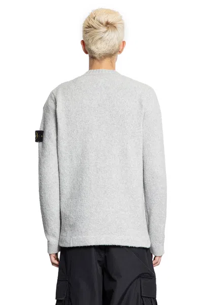 Stone Island 5100056 Lambswool Sweater In Gray