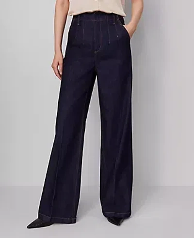 Ann Taylor The Petite Darted Waist Denim Trouser