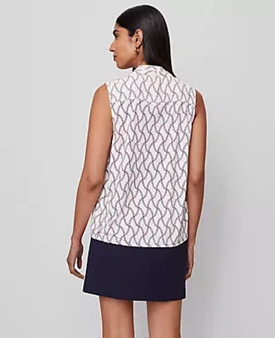 Ann Taylor Floral Mixed Media Top