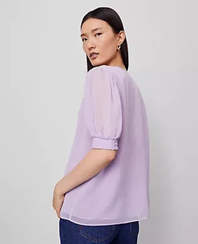Ann Taylor V-neck Popover Top