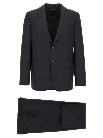 Zegna Wool Suit One Hundred And Twenty Thousand In Blue