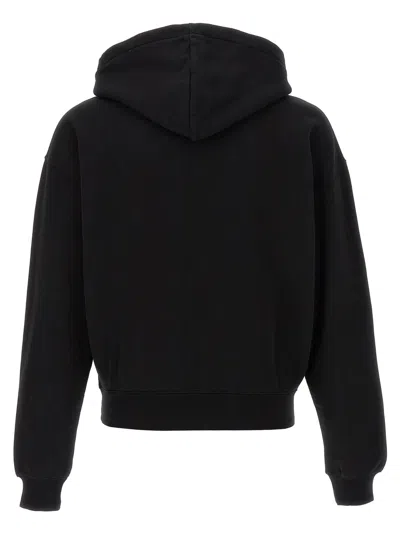 Jacquemus The Gros Grain Zip-up Hooded Sweatshirt In Black