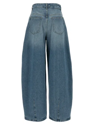 Jacquemus Ovalo High-rise Wide-leg Trousers In Blue