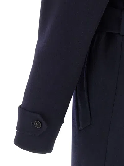 Stella Mccartney Double-breasted Wool Trench Coat Coats And Trench Coats Blue In Blue