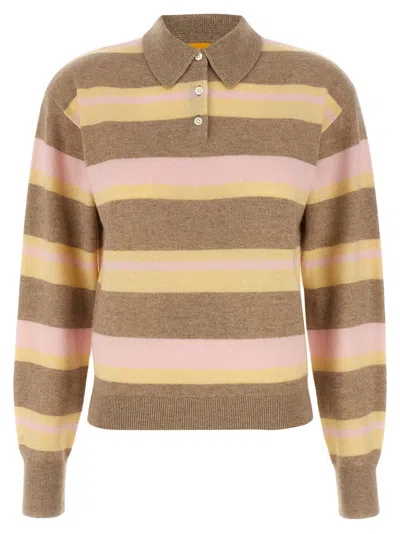 Guest In Residence Collegiate Stripe Polo Multicolor