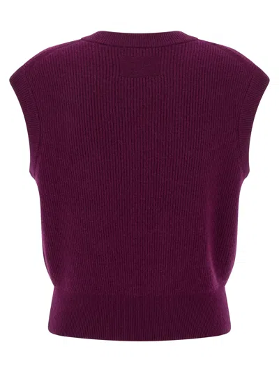 Guest In Residence Rib Vest In Purple