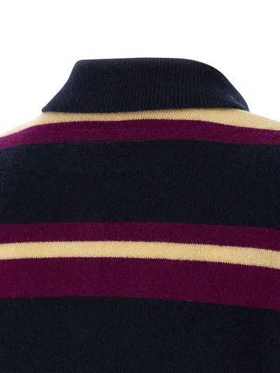 Guest In Residence Collegiate Stripe Polo Multicolor In Black