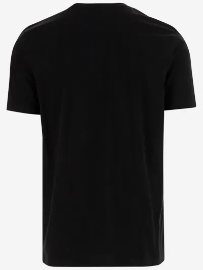 Hugo Boss Cotton-jersey T-shirt With Curved-logo Print In Black