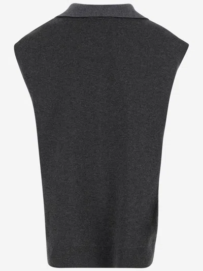 Carven Sleeveless Scarf-detail Vest