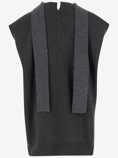 Carven Sleeveless Scarf-detail Vest