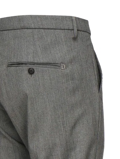 Dondup Belt Loop Casual Pants In Gray