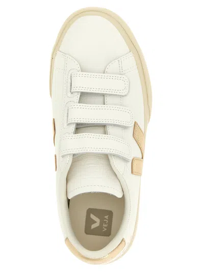 Veja Recife' Chromefree Leather Velcro Sneakers In White