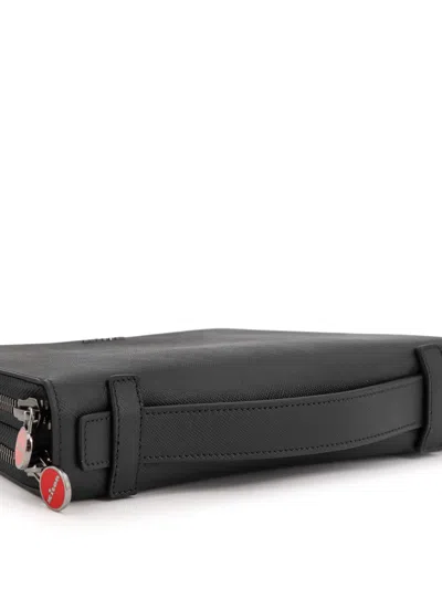 Kiton Leather Holder In Leather In Black