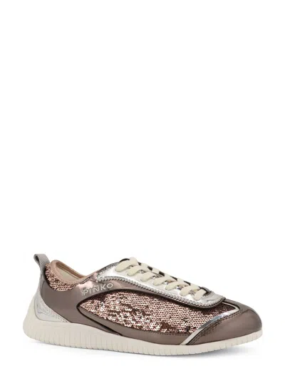 Pinko Reby 10 Mirror Fabric Sneakers With Sequins
