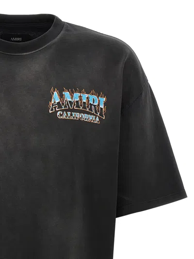 Amiri Sunny Place Logo-print Cotton-blend Jersey T-shirt In Black
