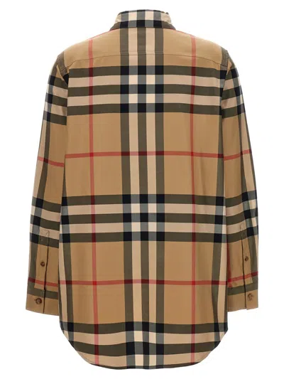 Burberry Nivi Check Cotton Shirt In Multi