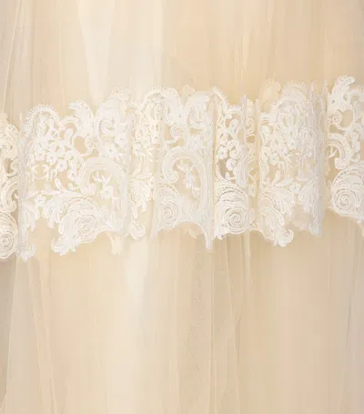 Elisabetta Franchi Couture Skirt Lace Detailing In Neutral