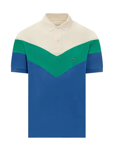 Isabel Marant Marant Man Anton Man Multicolor Polo Shirts In Green