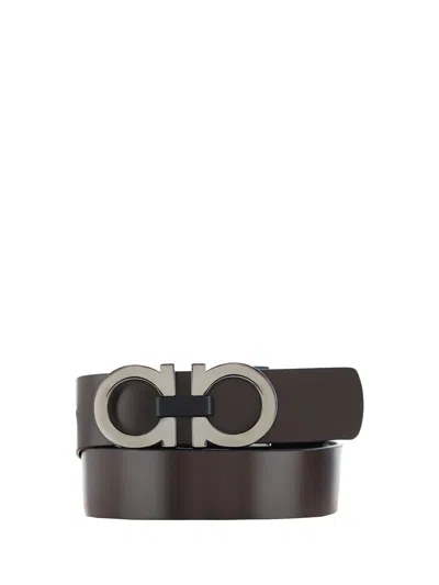 Ferragamo Reversible Belt In Brown