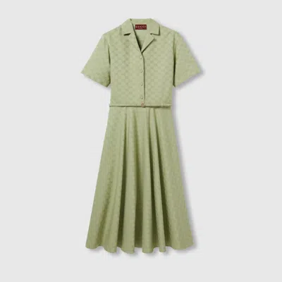 Gucci Mid-length Gg Cotton Gabardine Dress