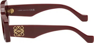 Loewe Burgundy Rectangular Sunglasses