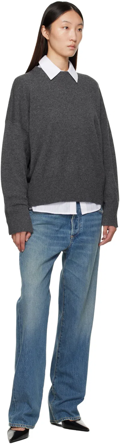 Loulou De Saison Anaa Oversized Cashmere Sweater In Gray
