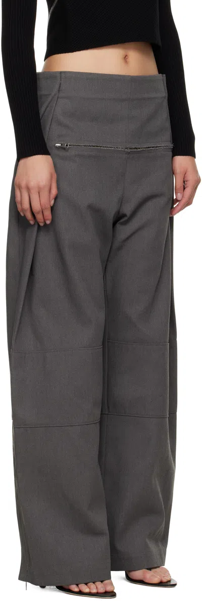 Jean Paul Gaultier Gray Zip Denim Trousers