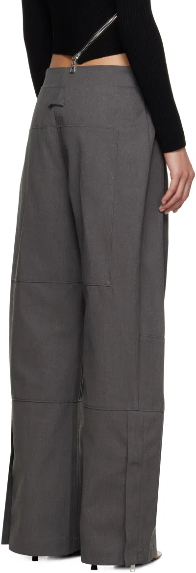 Jean Paul Gaultier Gray Zip Denim Trousers