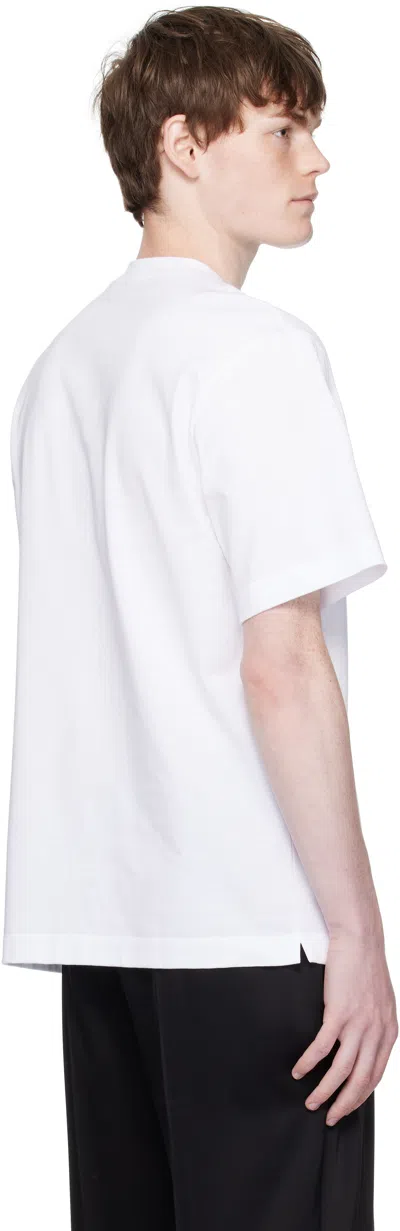 Ferragamo Signature Velvet Logo T-shirt In White