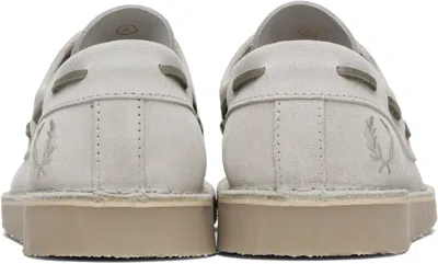 Fred Perry Meaden Suede Shoe Grey In Gray