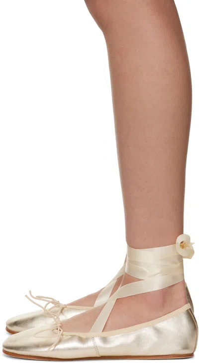 Repetto Gold Sophia Ballerina Flats