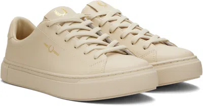Fred Perry B71 Leather Nubuck Trainers Beige In Neutral