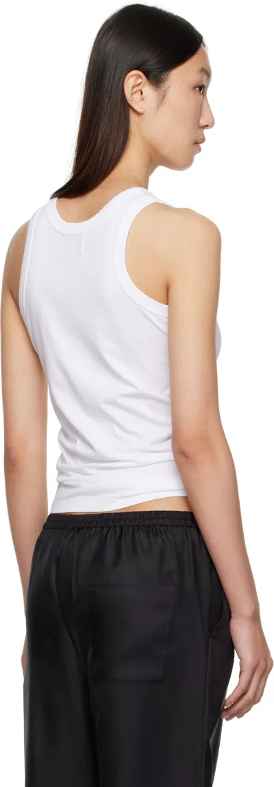Loulou De Saison White Poso Lds Cotton Tank Top