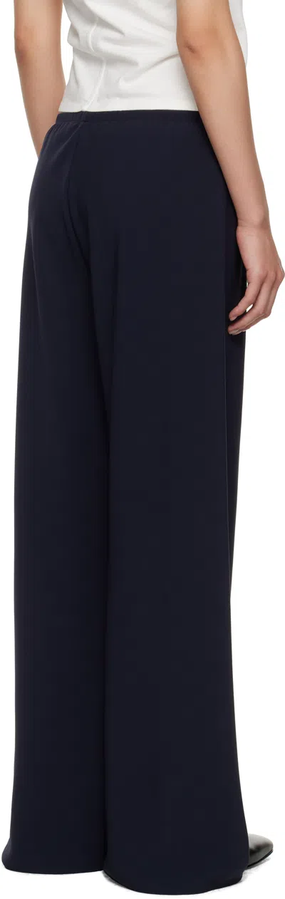The Row Lazco Flat-front Wide Leg Pants In Blue