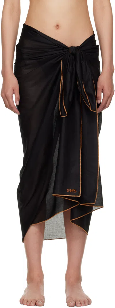 Eres Cabine Semi-sheer Beach Cover-up In Black