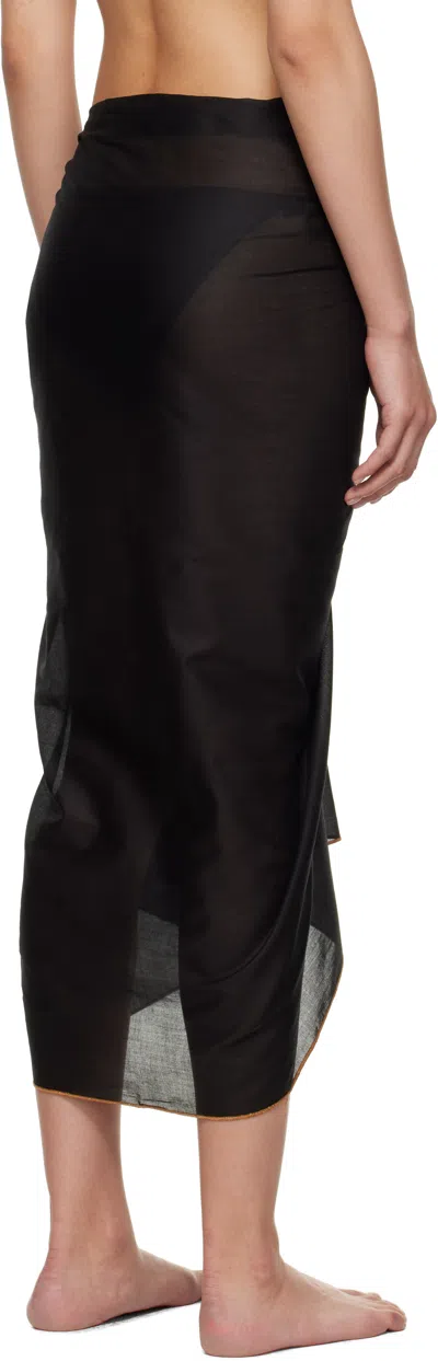 Eres Cabine Semi-sheer Beach Cover-up In Black