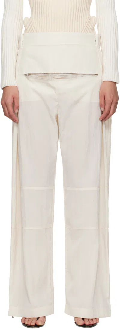 Jean Paul Gaultier Zipper Wide-leg Trousers