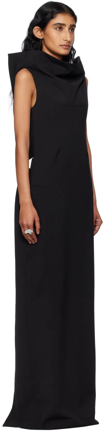 Jean Paul Gaultier Black Backless Belt Maxi Dress
